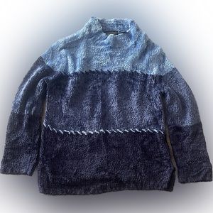 Elite Sport Petite Blue Colorblock Sweater | Sz PS